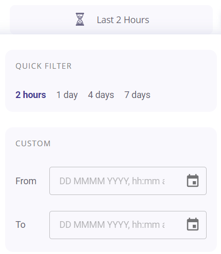 Date and Time selection