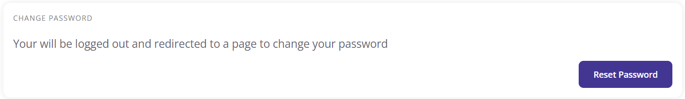 Password Reset